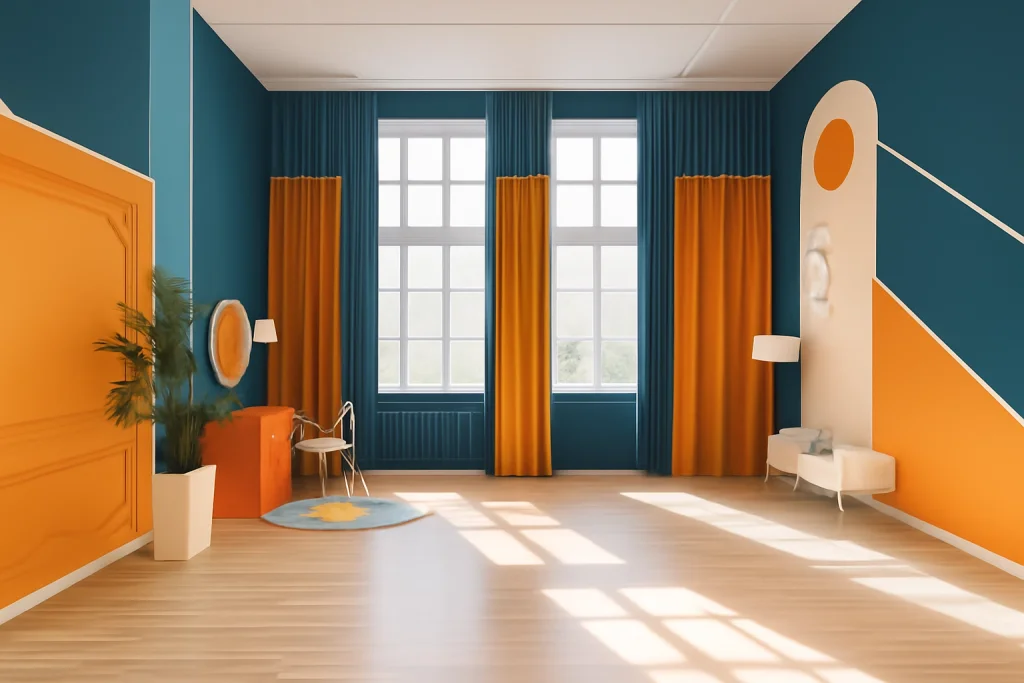 Modern city skyline with architectural structures